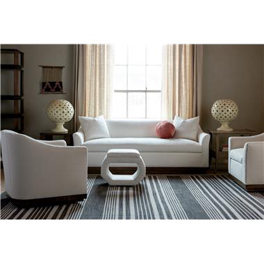 HC8520-27 Heath Swivel Chair shown in optional Truffle finish, HC8577-51 Hana Side Table M2M® shown in optional Truffle finish, HC8520-86 Heath Sofa shown in optional Truffle finish, HC8521-29 Soraya Stool shown in optional Truffle finish.